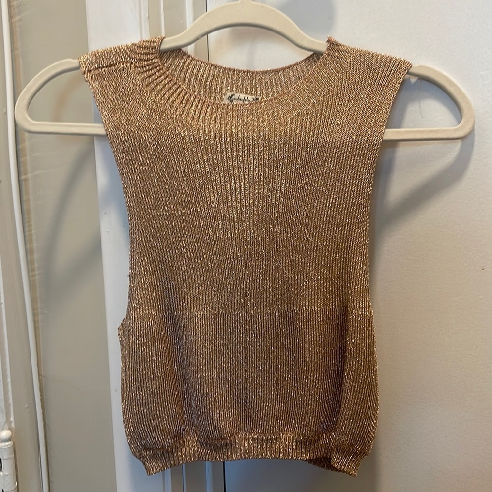 Shimmery free people tank